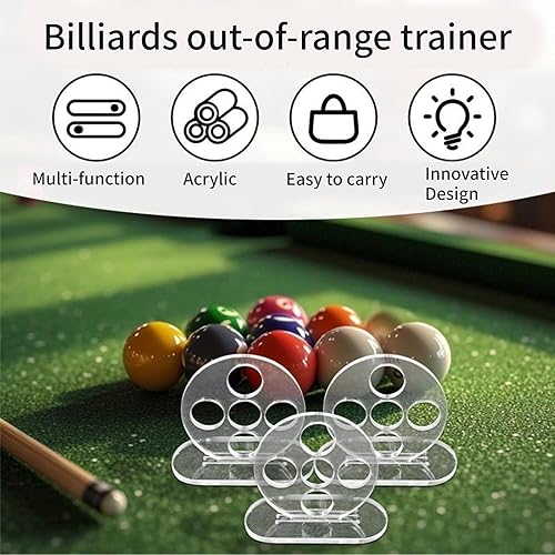 Miniatura 9 de Transparents Acrylic Billiards Cue Training Device for Precisions Strokes Practice and Stable Shootings