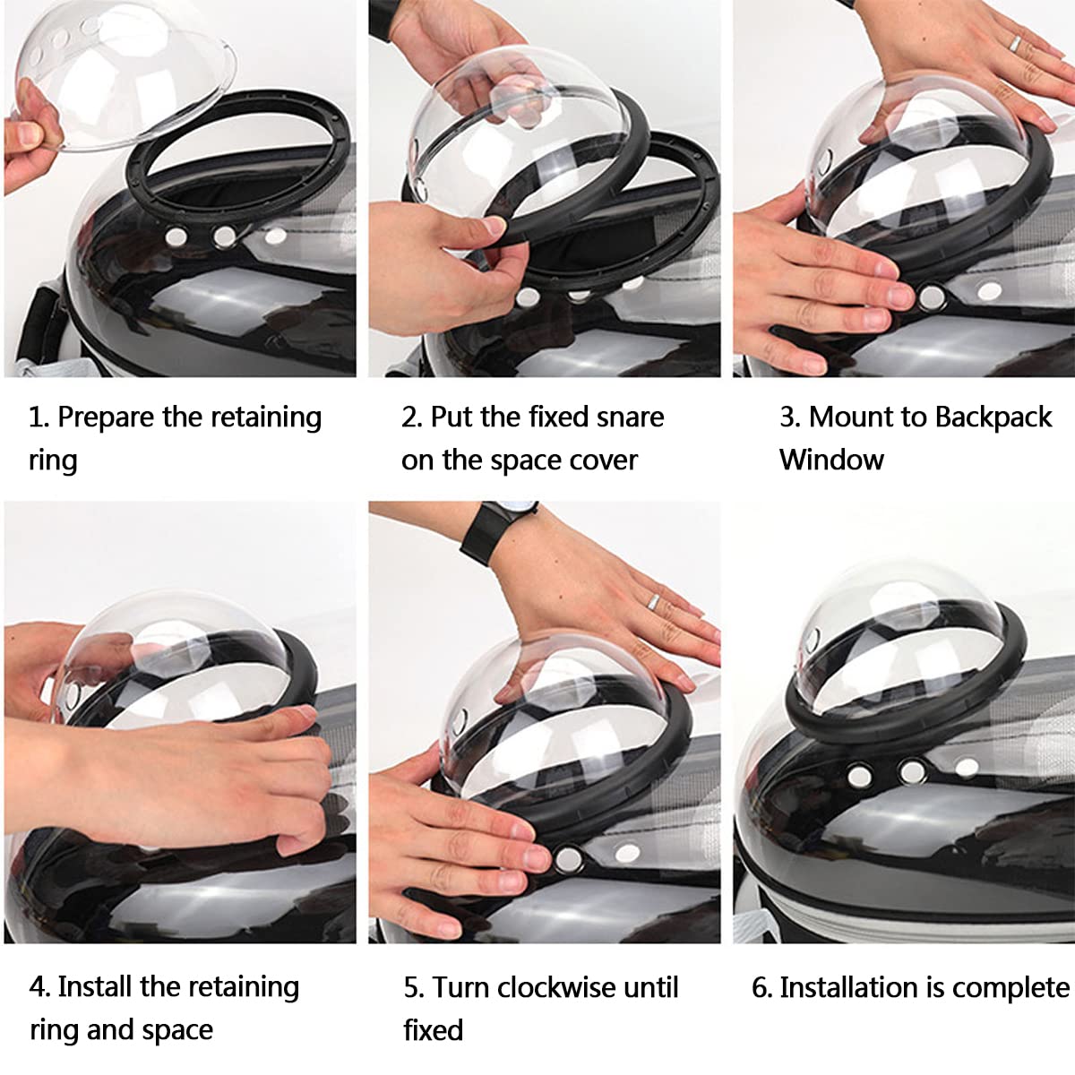 LANMOU Katzenrucksack bis 12kg Raumkapsel Haustier Rucksack Belüften Großer Tragbare Hunderucksack Katzenrucksack mit Vornes Transparentes Fenster und Innerer Sicherheitsleine