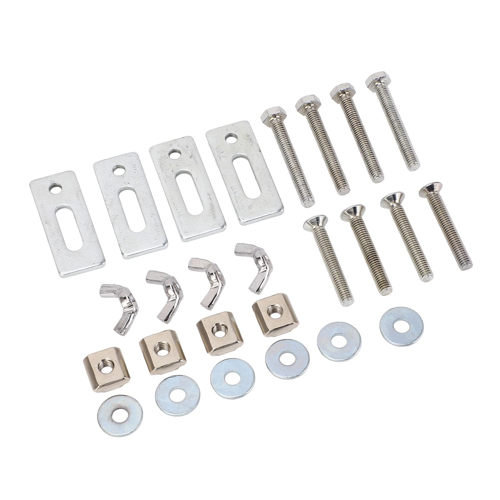 Jeanoko 4PCS T Track, Mini Hold Down Clamp, Zinc Aluminum Alloy CNC Router for Woodworking Metal Processing