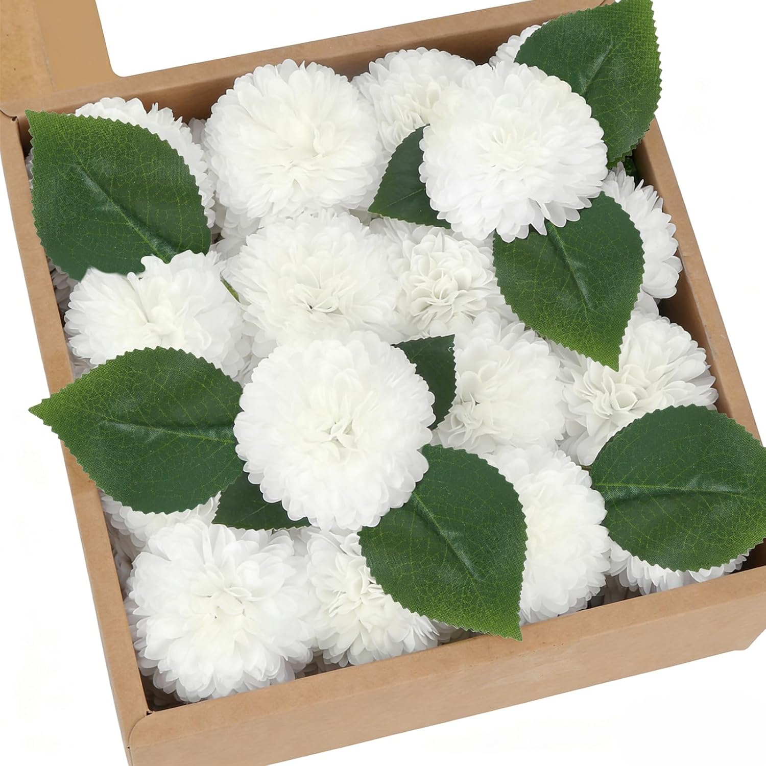 50Pcs Red Artificial Chrysanthemums Flowers Bulk with Stems Silk Flower Heads with Stems Fake Flowers Bulk for DIY Wedding Bouquets Bridal Shower Centerpieces Floral Arrangements Party
