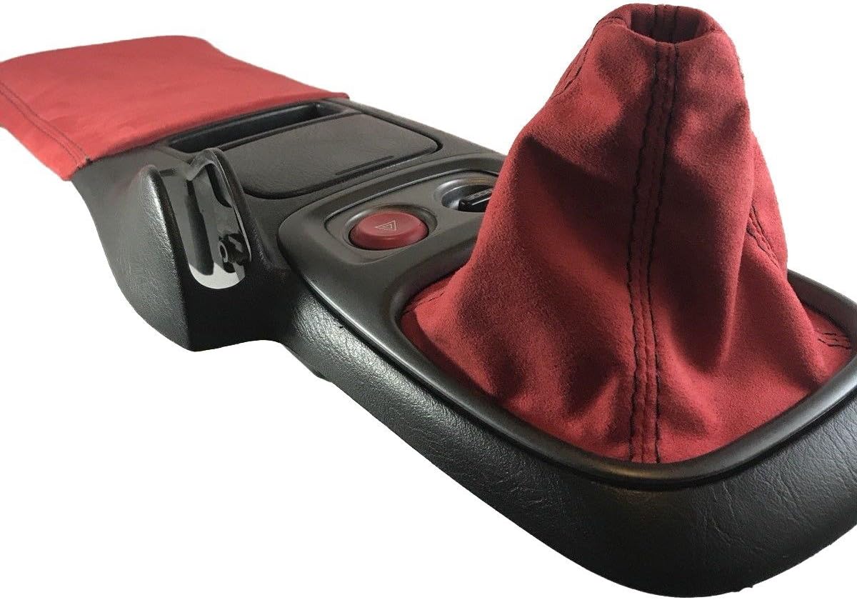for 99-03 Honda S2000 S2k Shift and Arm Pad Red Suede Black Stitch