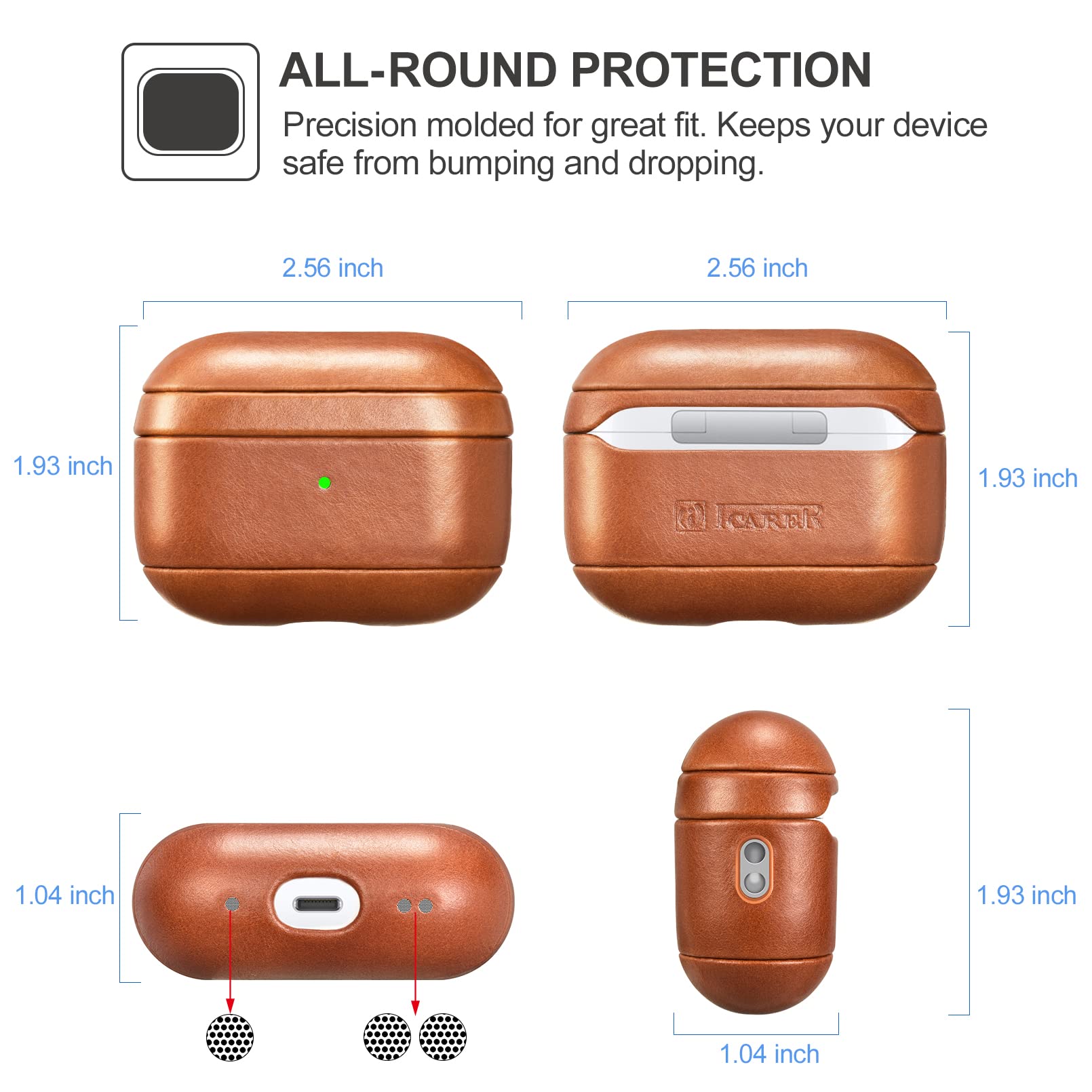 AirPods Pro 第2世代 USB Type-C ブラウンレザーケース付き AirPods Pro 第2世代 USB Type-C ブラウンレザーケース付き