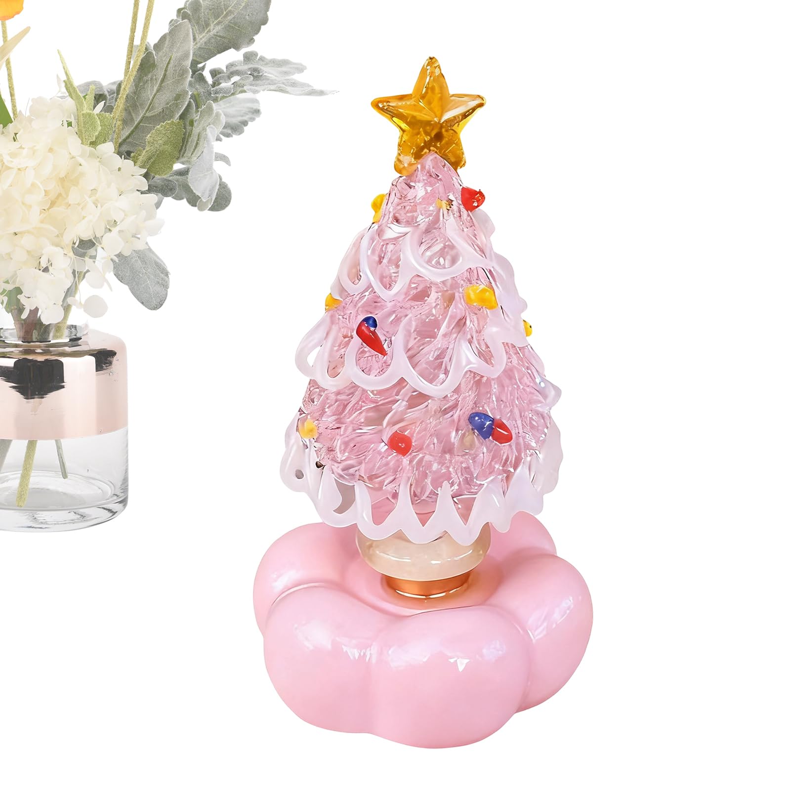 Árbol giratorio de diseño elegante, adorno de mesa de vacaciones de alta calidad