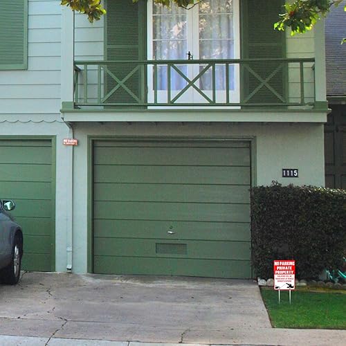 Miniatura 6 de Kichwit Letrero de propiedad privada de no estacionamiento, aluminio, violadores serán remolcados a expensas del propietario del vehículo, el