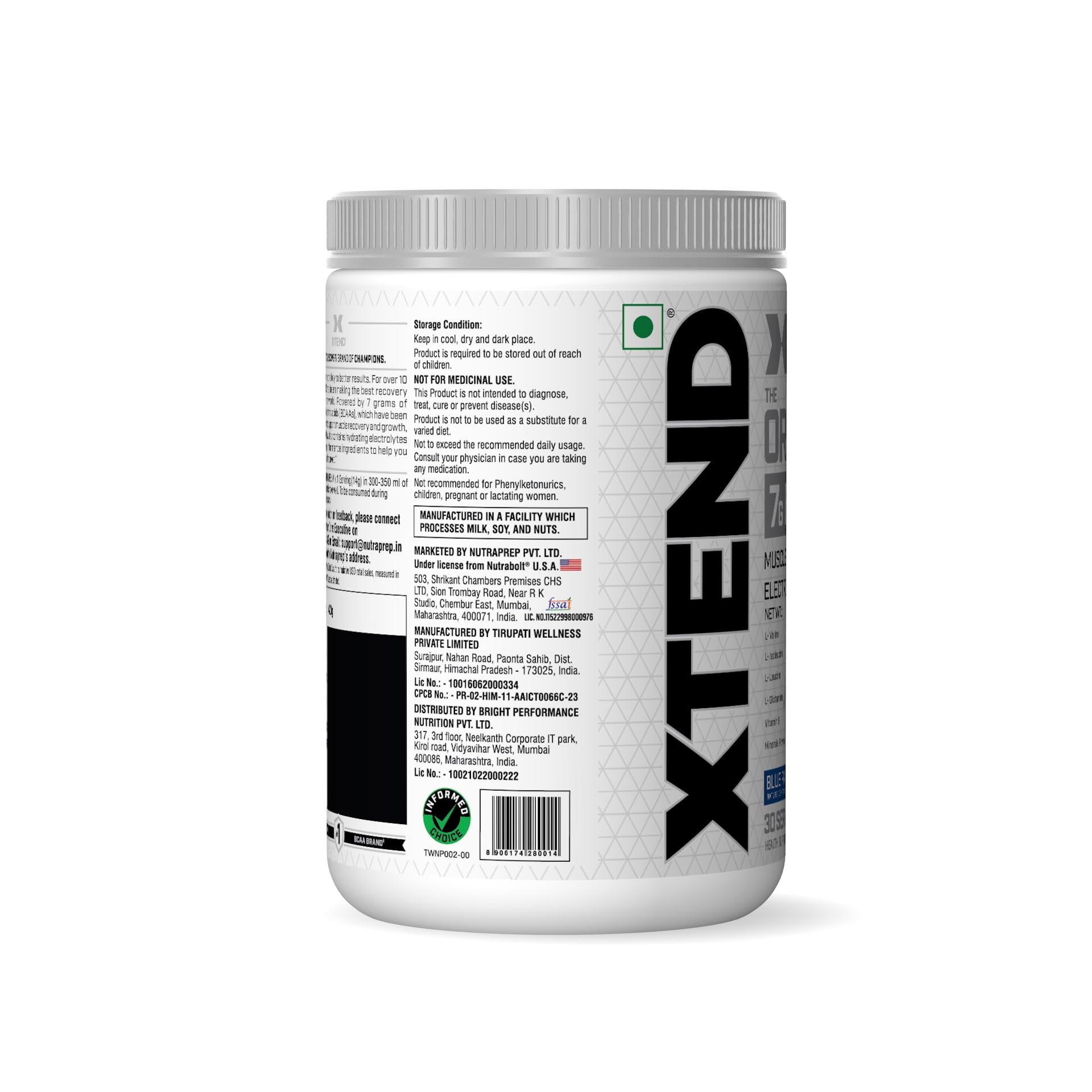 XTEND Original BCAA Powder (Blue Raspberry Ice), 7g BCAAs in 2:1:1 Ratio, Intra Workout Support with Glutamine & Electrolytes, Amino Acids for Hydration & Muscle Recovery, 420 gm, 30 Servings — Amazon image 9