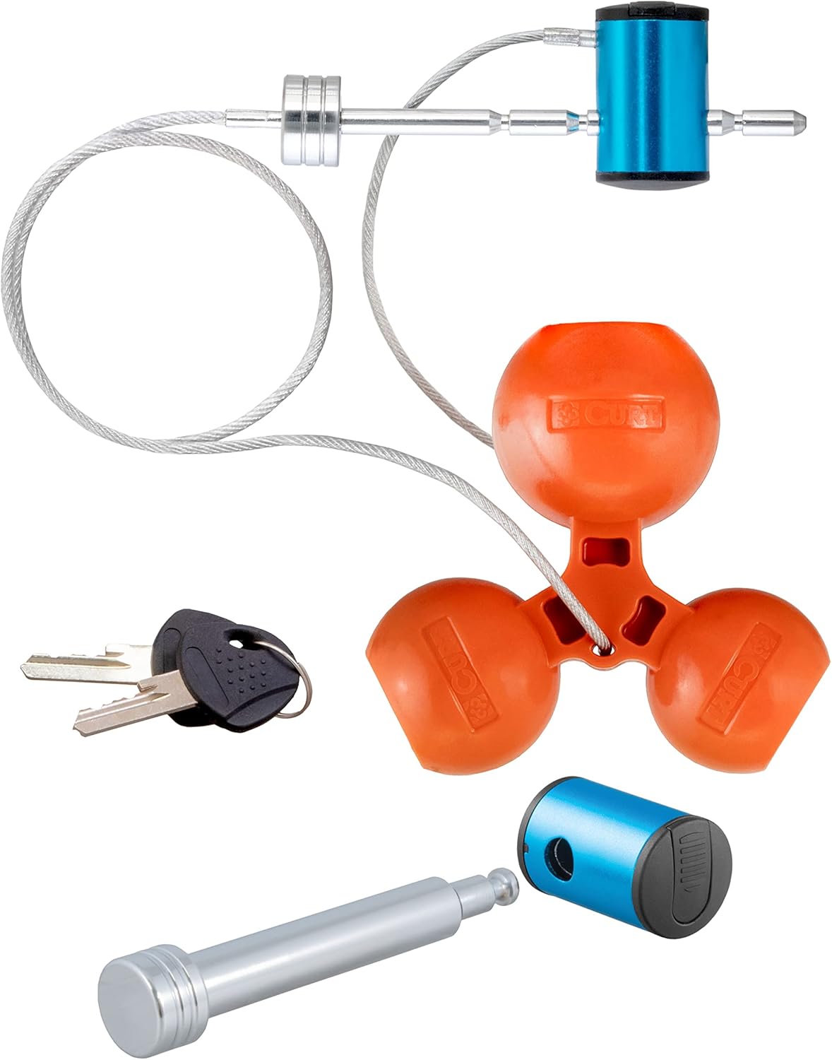 CURT 23083 Hitch and TriBall Coupler Lock Set, Fits 2 or 2