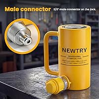 Vista 4 de NEWTRY Cilindro Hidráulico de 20 Toneladas Jack Largo de 4" de Carrera Porta Power Ram Jack Cilindro de Elevación se Retrae Automáticamente