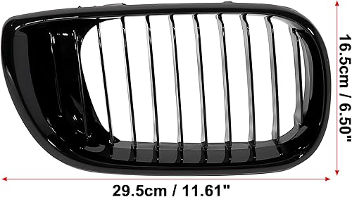 Miniatura 3 de X AUTOHAUX Par Parrilla De Riñón Delantero Negro Brillante Para BMW E46 Serie 3 02-04 4 Puerta