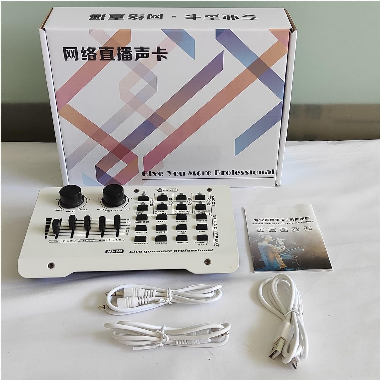 Professional o Mixer New Phone Sound Card o Microphone External Sound Card Bluetooth Rechargeable Display Live Broadcast Model Number Origin Type Sound for a Wide Range of Uses