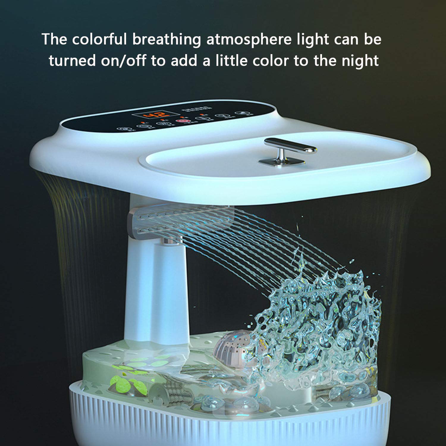 Massaggiatore Elettrico per Pediluvio con Luci Colorate per Atmosfera, Pediluvio per Polpacci Surfing Impastamento Profondo, con Dispositivo Di Scatola Di Medicina Indipendente per Alleviare L'Affatic