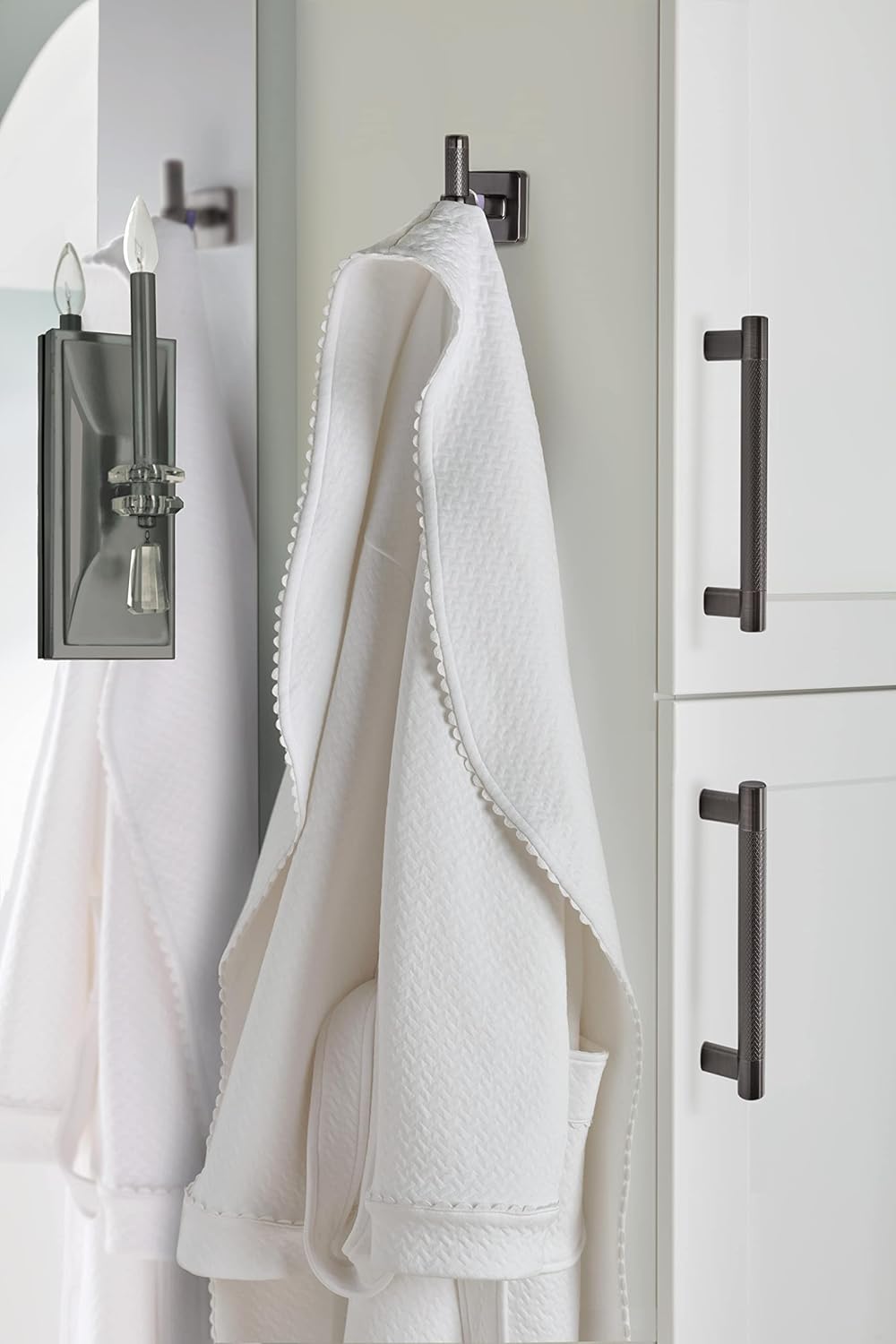 Amerock | Kitchen Cabinet Pull | Gunmetal | 6-5/16 in (160 mm) Center-to-Center | Bronx | 1 Pack | Furniture Hardware | Cabinet Handle | Bathroom Drawer Pull