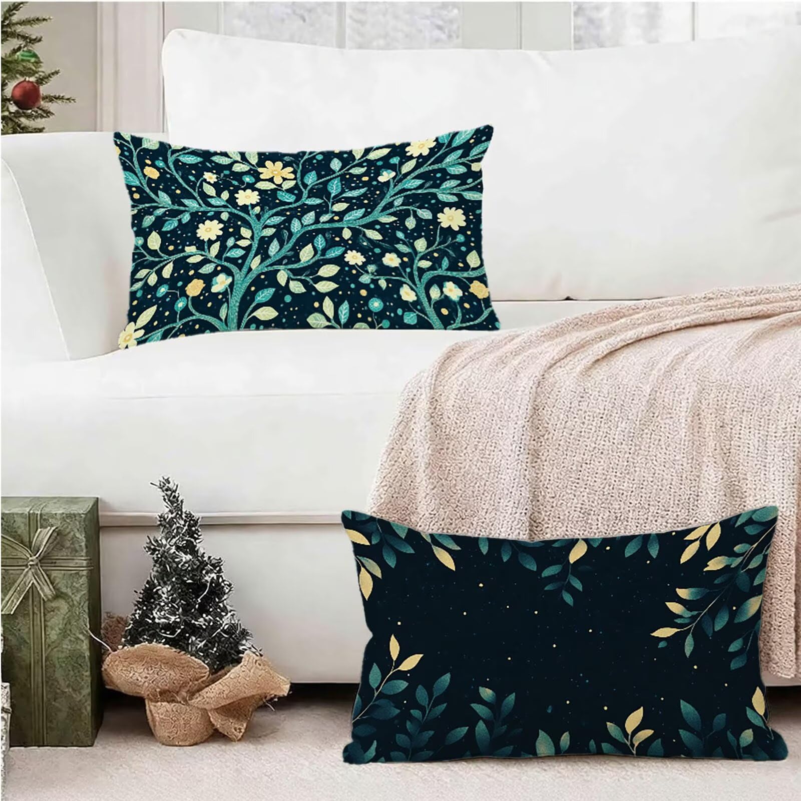 Federe Cuscino 60x80 Set di 2, Grigio Federe Cuscini Divano Lino, Rettangolari Copricuscini 60x80cm Con Cerniera Invisibile, Copricuscino per Camera Letto Casa Decorazioni Regalo, Nordico kj-8156