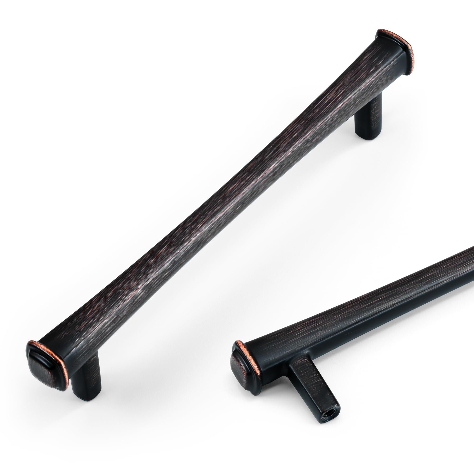 HESTIA HARDWARE Z21.10.O Schrankgriffe, 12,7 cm, ölgeriebene Bronze, Schrankgriffe, Vintage, Küchenschrank, Schublade, Kommodengriffe, 128 mm, 10 Stück