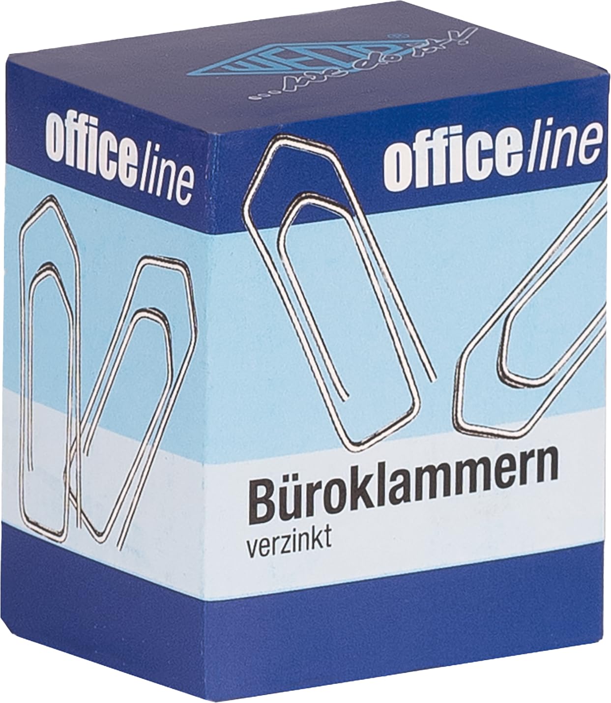 WEDO Paper Clips 32 mm Pointed Pack of 100 Glossy Galvanised