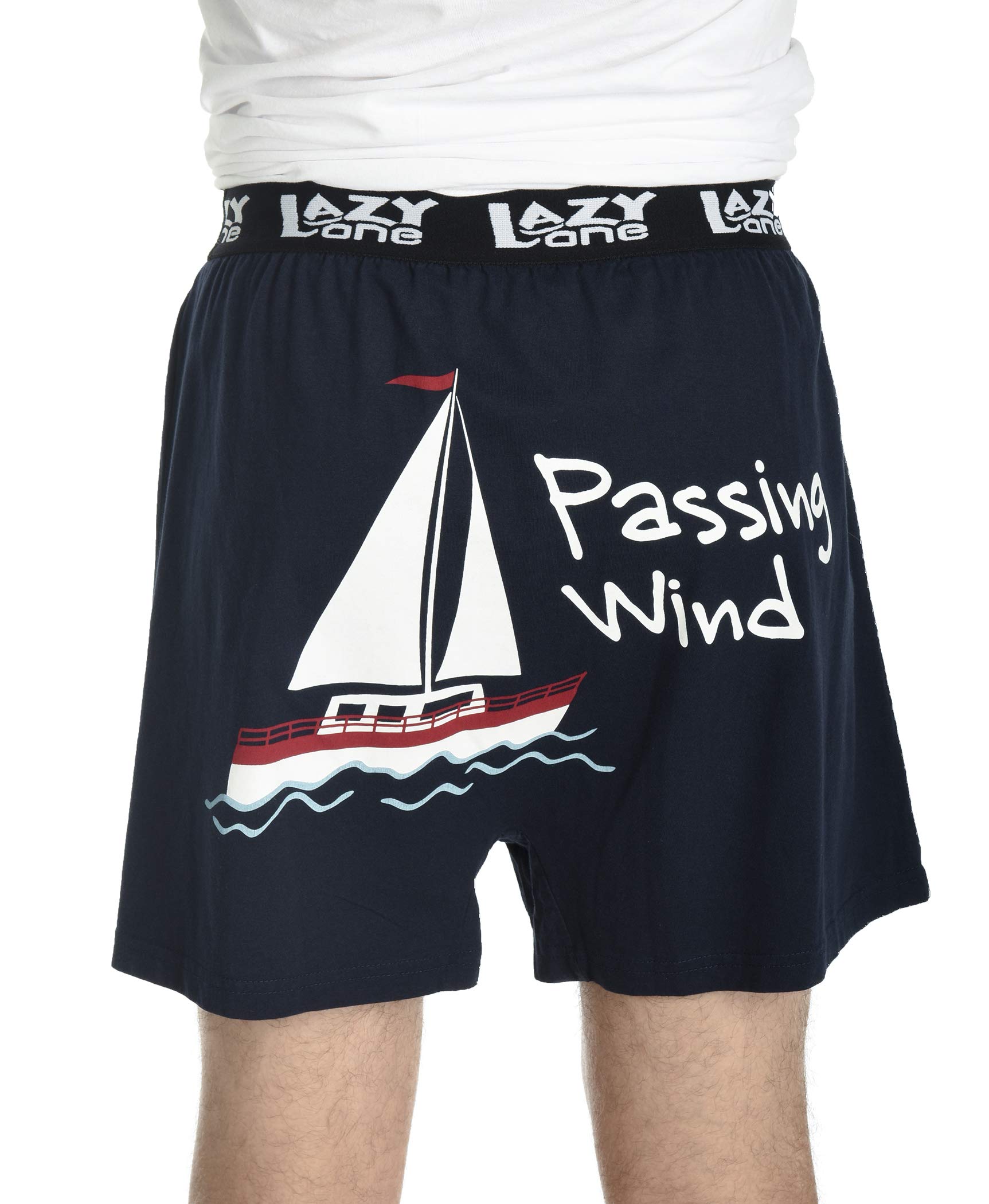 Lazy One Funny Animal Boxers, Humorous Underwear, Novelty Boxer Shorts, Gag Gifts for Men, Gas Station Boxers, M
