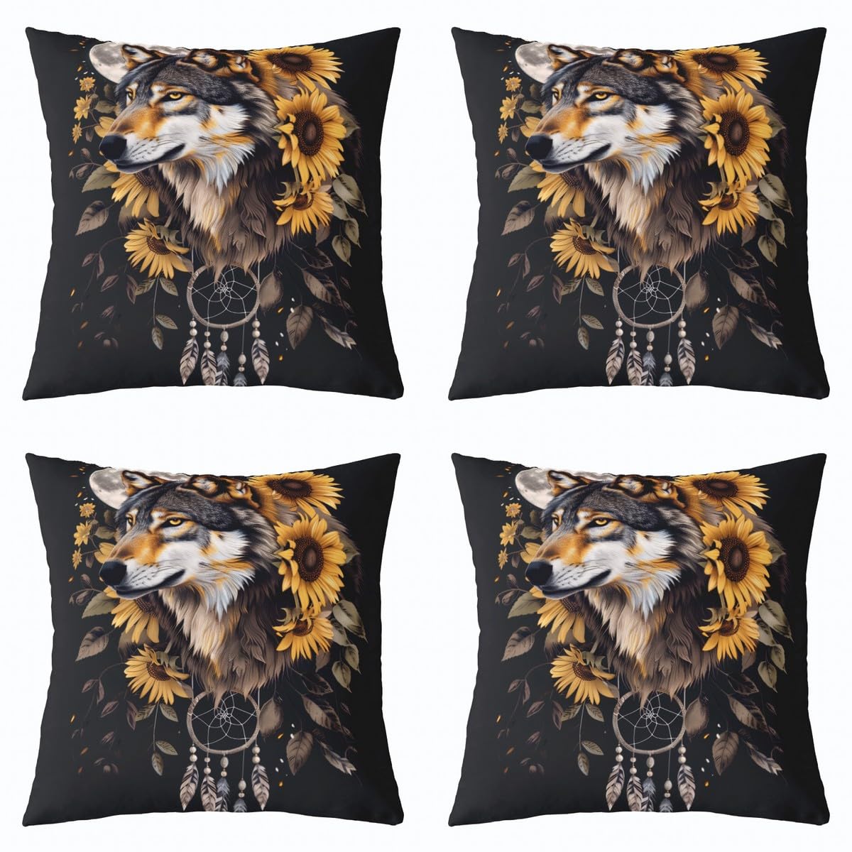 Lot De 2 Housses De Coussin Décoratives Vives Motif Attrape