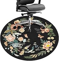 Vista 11 de Tapete para silla de oficina para suelo de madera dura, 47 x 47 pulgadas, alfombras redondas para sillas rodantes para oficina, computadora