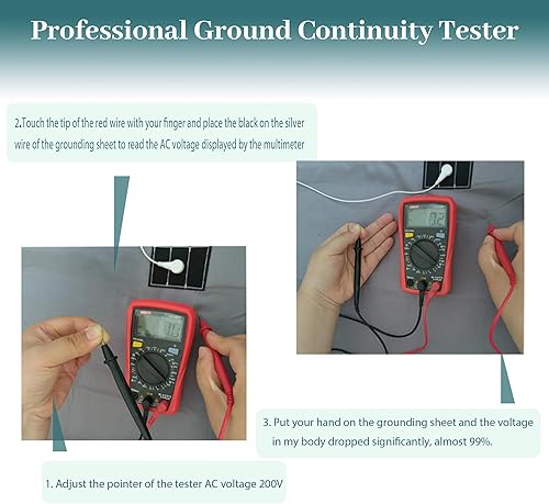 Miniatura 5 de RIQINXIN Sábana bajera ajustable de fibra plateada con conexión a tierra conductiva con cable de conexión a tierra de 15 pies, sábana bajera