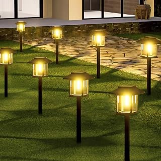 Albelt 16-Pack Extra-Bright Solar Pathway Lights - Waterproof Auto On/Off, Warm White for Garden Yard Patio Walkway (2026 Upgraded)