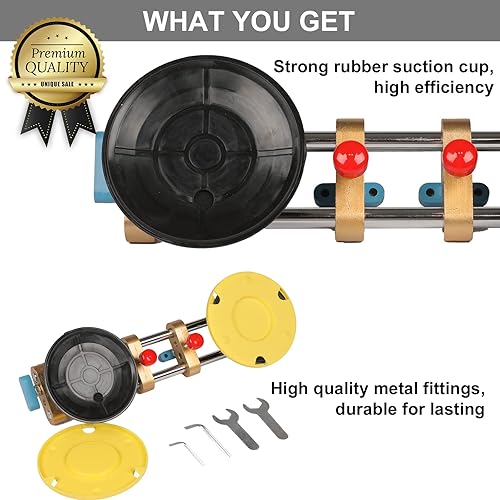 Miniatura 6 de Fijador de costuras sin costuras de 6 pulgadas con ventosas al vacío para nivelación de unión, herramienta profesional de instalación sólida de