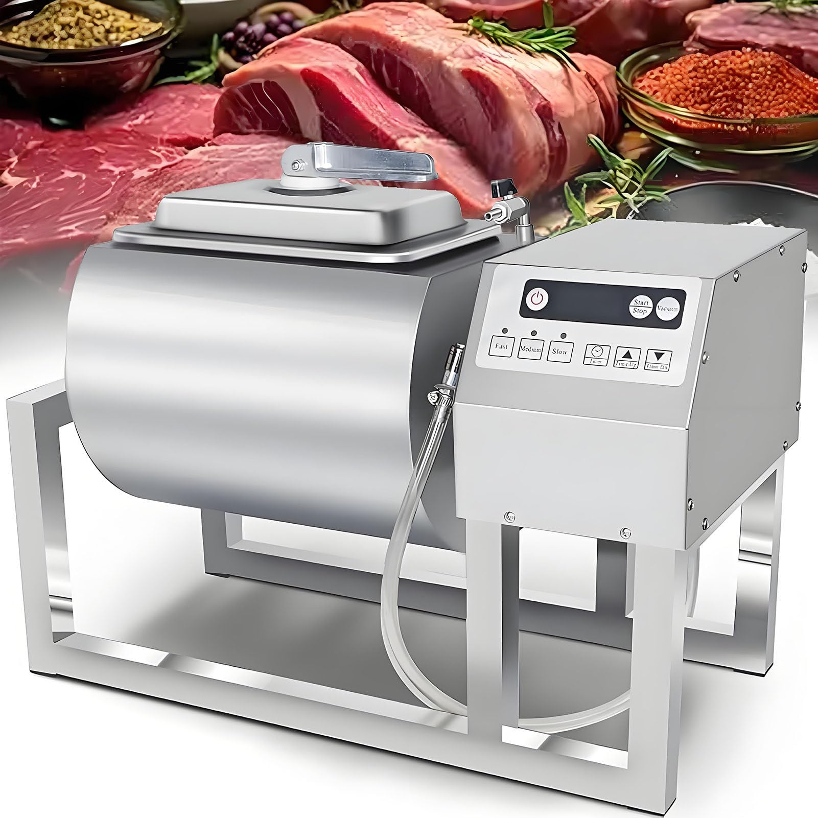 Bicchiere di carne sottovuoto Marinator per carne a scatti, salsicce, pancetta, verdure, sottaceti | Timer da 0 a 99 minuti | Macchina di polimerizzazione sottovuoto
