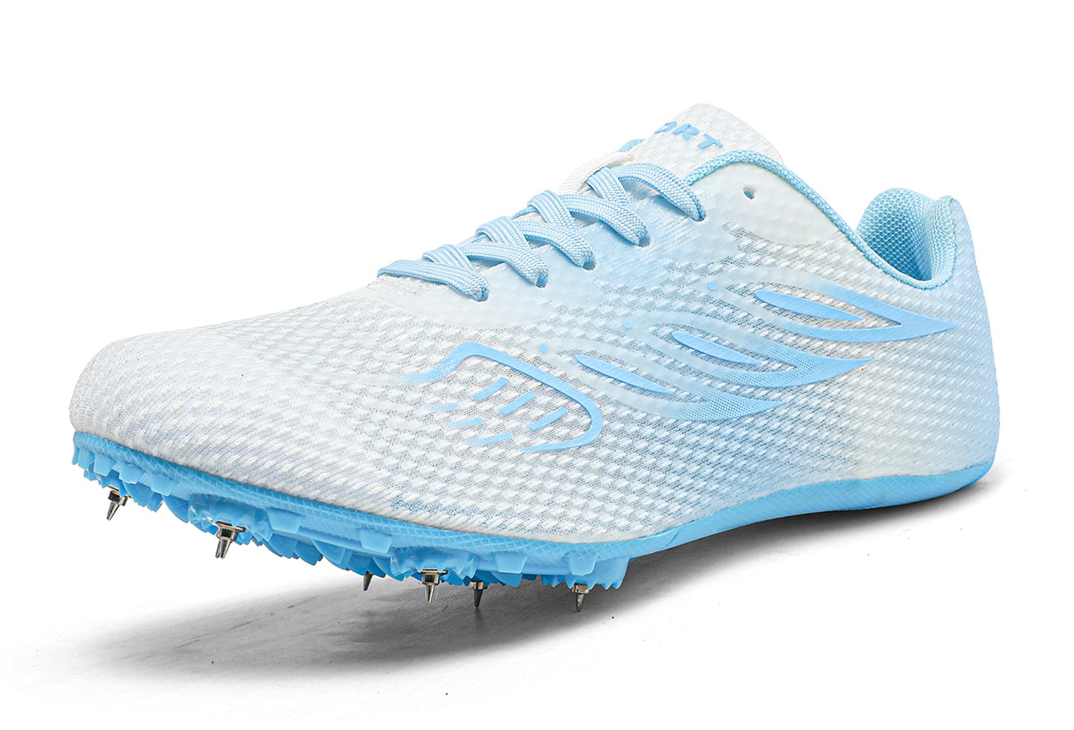 Zapatillas de Atletismo con Pinchos para Correr, Ligeras con Cordones automáticos para Hombre y Mujer
