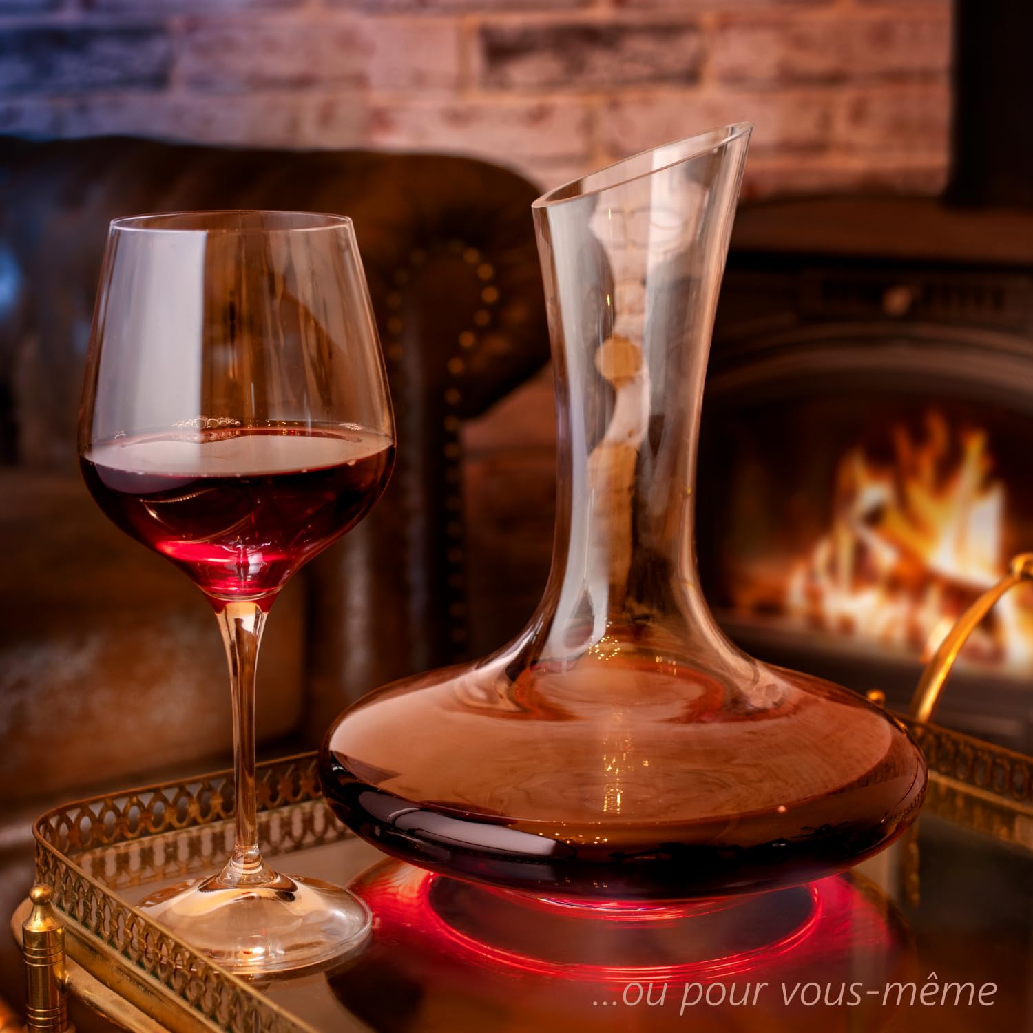 Carafe à Décanter le Vin (+ Bouchon 100% Pure Liège et Billes Nettoyantes) - Décanteur Aérateur pour Vin Rouge et Blanc avec Accessoires