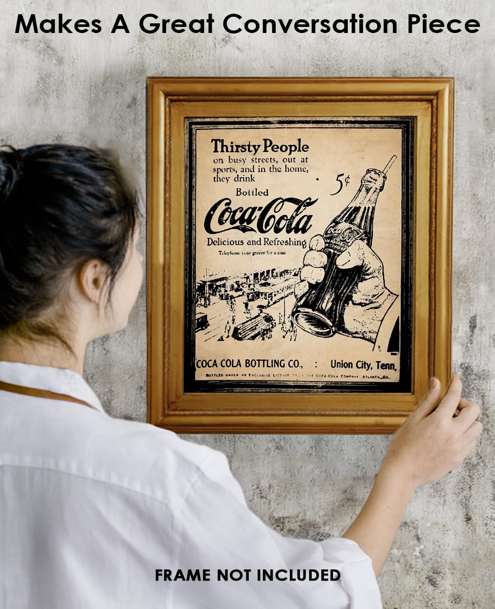 Amazon.com: Buzz Unplugged Classic Vintage Wall Art Print: Coca