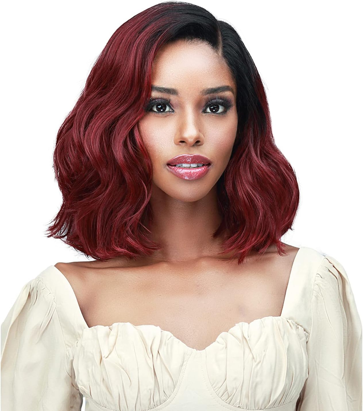 Bobbi Boss Lace Front Wig TrulyMe 5" Deep Lace Part MLF594 Selia (1B)