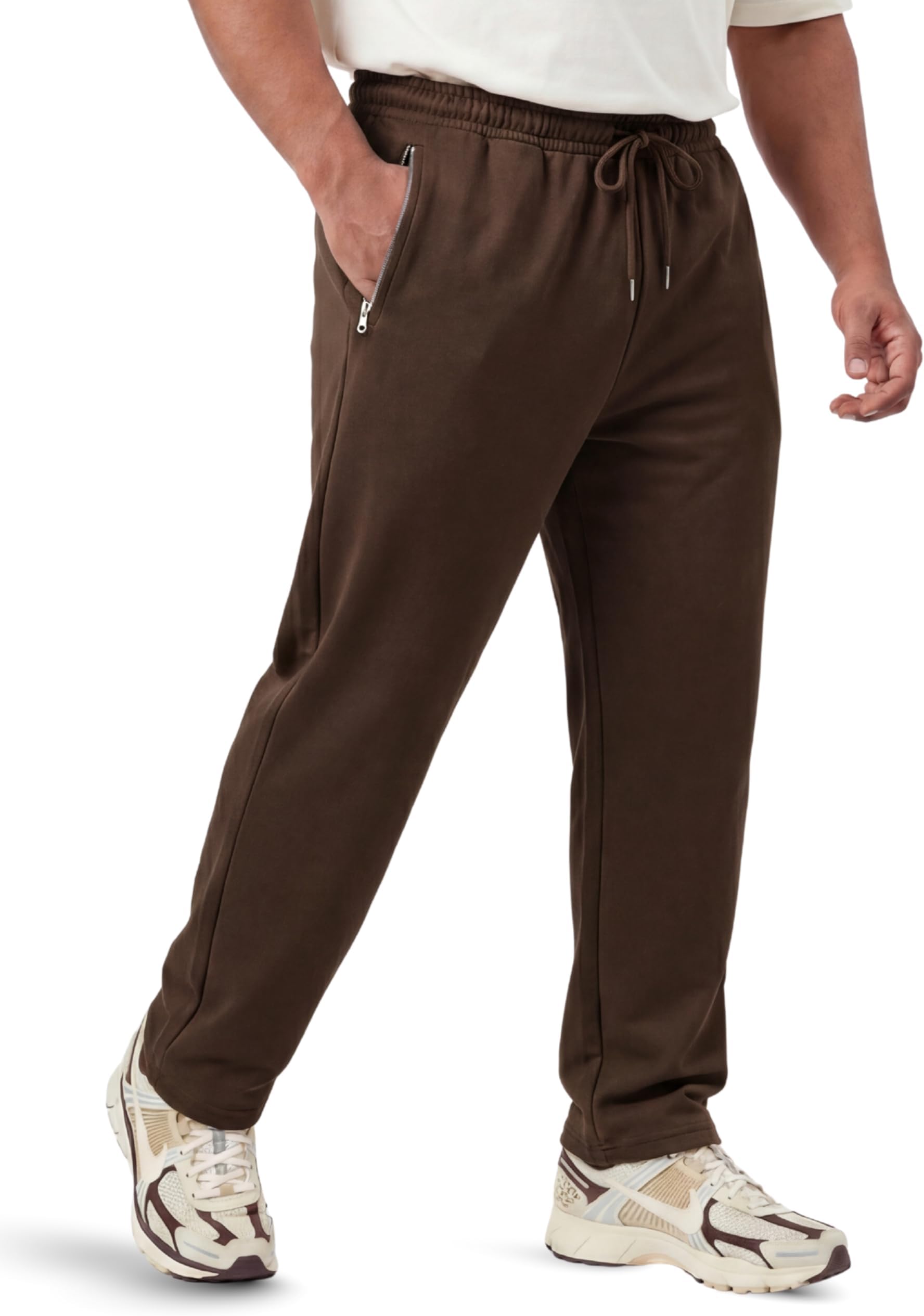 - Mens Straight Fit Track Pants with Zip Pockets | Cotton Joggers Gym | Lower for Men | Sweatpants Sizes Upto 6XL