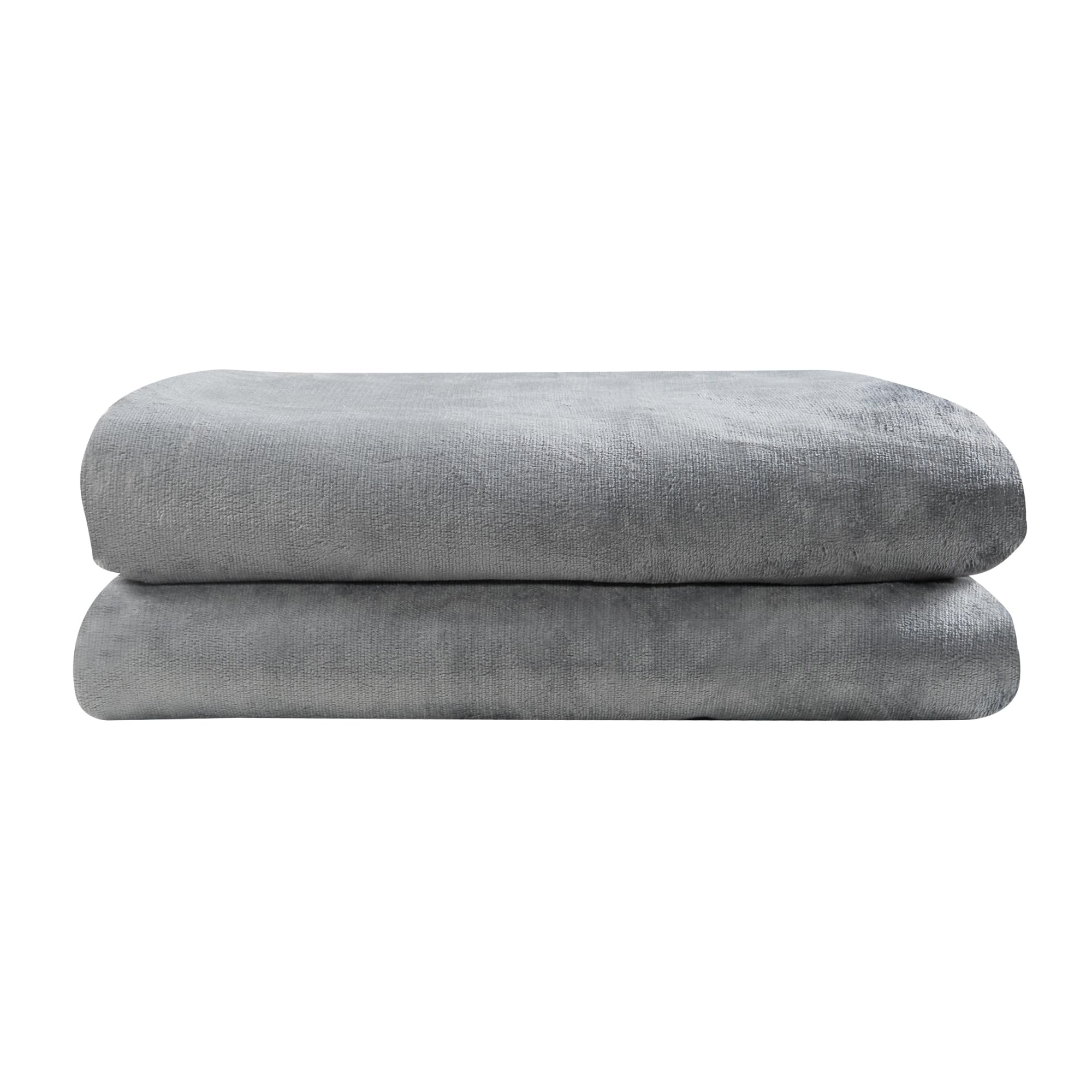 [en.casa] Couverture Chauffante Plaid Électrique avec 10 Niveaux de Chaleur Contrôleur Minuterie de 1 à 10 Heures 120W Polyester 200 x 150 cm Gris Clair