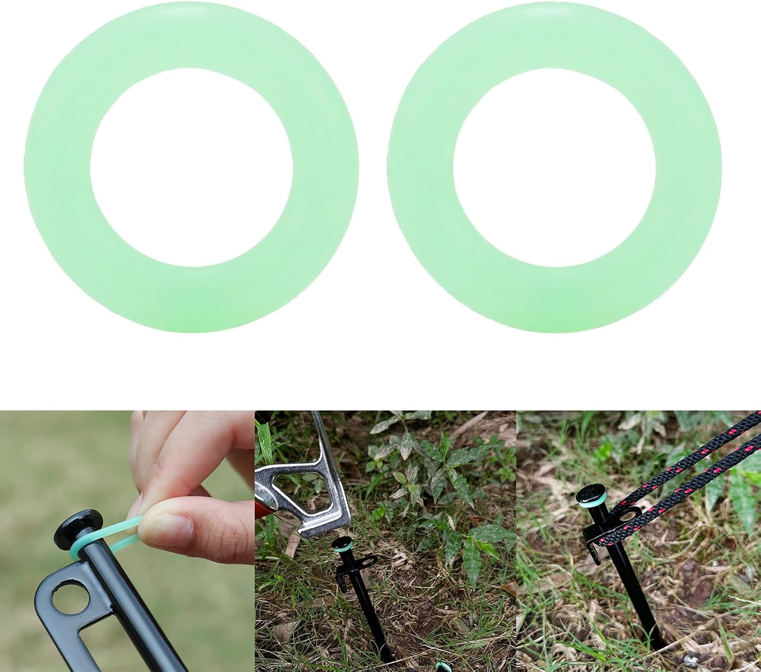 Ground Nails Rings Tent Stack Night Outdoor Night Stake Fluorescent Ground