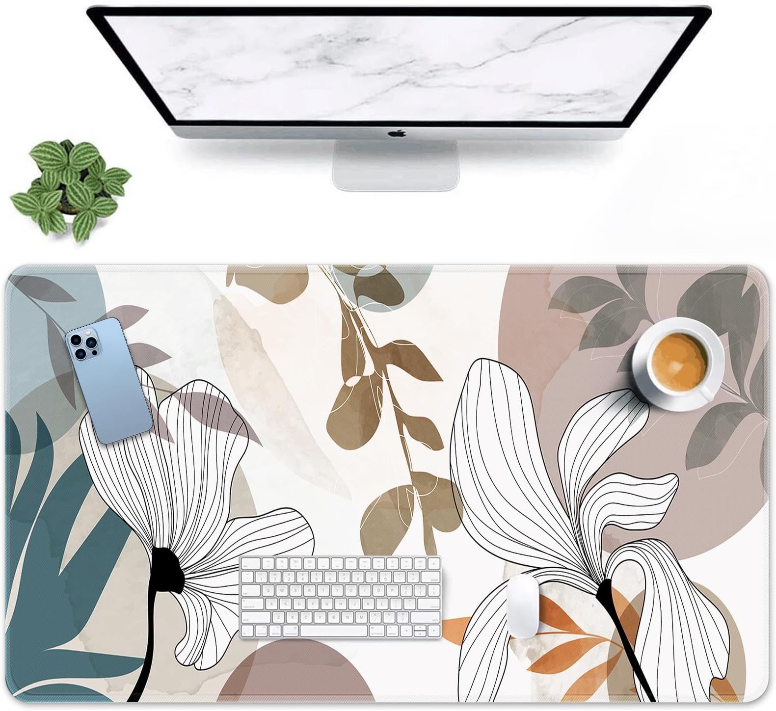 Waterproof Rubber Mouse Pad Boho Desert Mouse Pad 7.9x7.9 Inch - Minimalist Desk Mat With Non-Slip Rubber Base Indoor Outdoor Rocking Chair Pads-571018