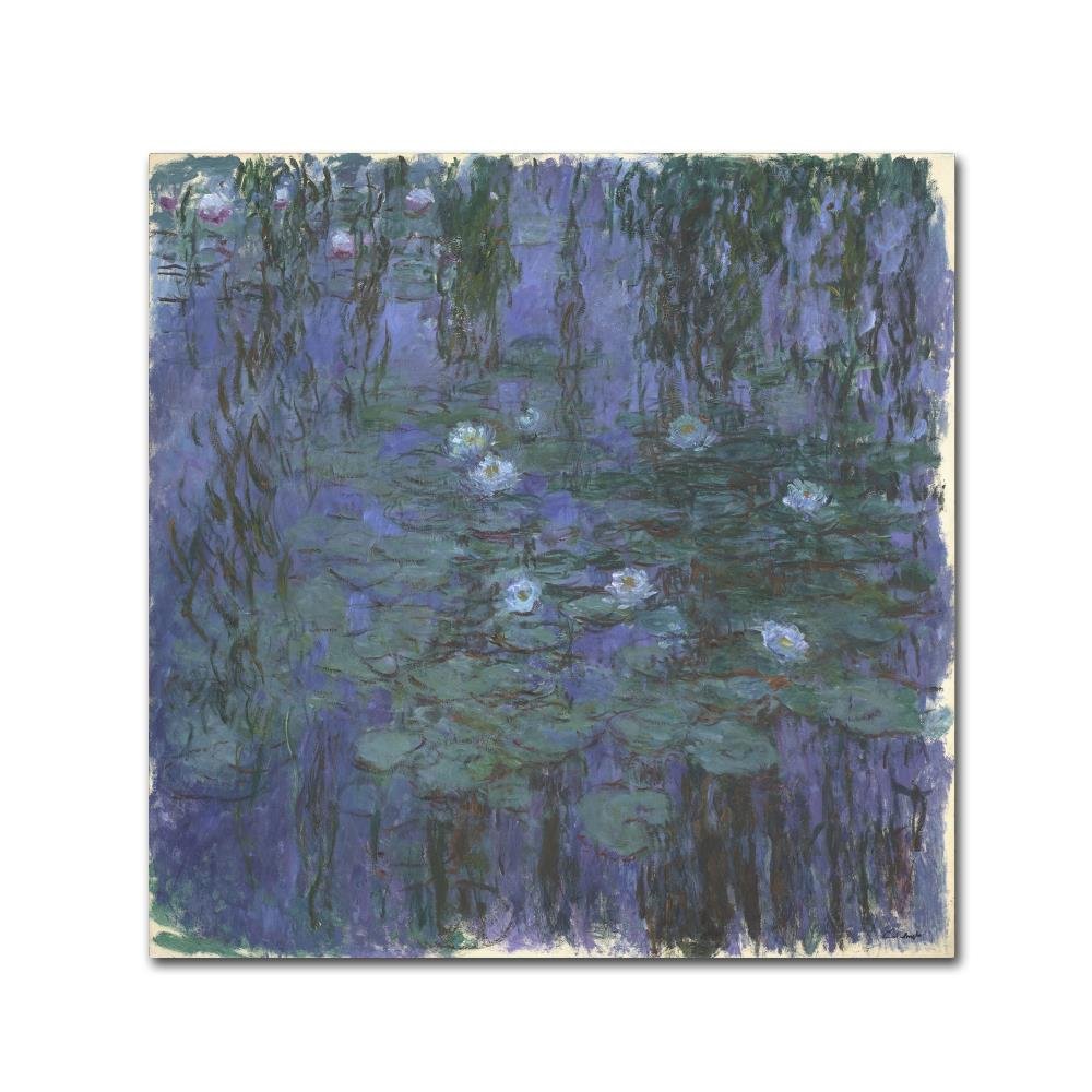 Amazon.com: Trademark Fine Art Blue Water Lilies Wall Décor : Home