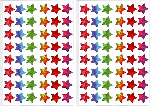 Miniatura 8 de 1800 calcomanías de estrellas holográficas doradas para recompensas infantiles, planificador escolar, tabla de comportamiento, suministros para