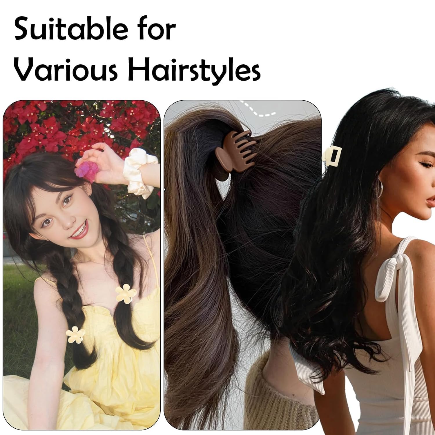 12 Pcs Hair clips for woman Hair Clip Set,Korean Small Mini Medium Bangs Claw Clips for Women Girls jewellery, Matte Small Clips for Thin/Medium Thick Hair, Nonslip Clips hair clips for girls 3