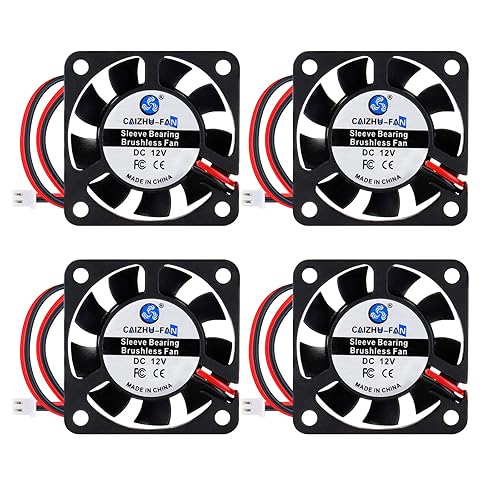 Ventilador de enfriamiento de impresora 3D de 1.575 in, ventilador de 12 voltios, 0.08 A, miniventilador de enfriamiento silencioso con cojinete de