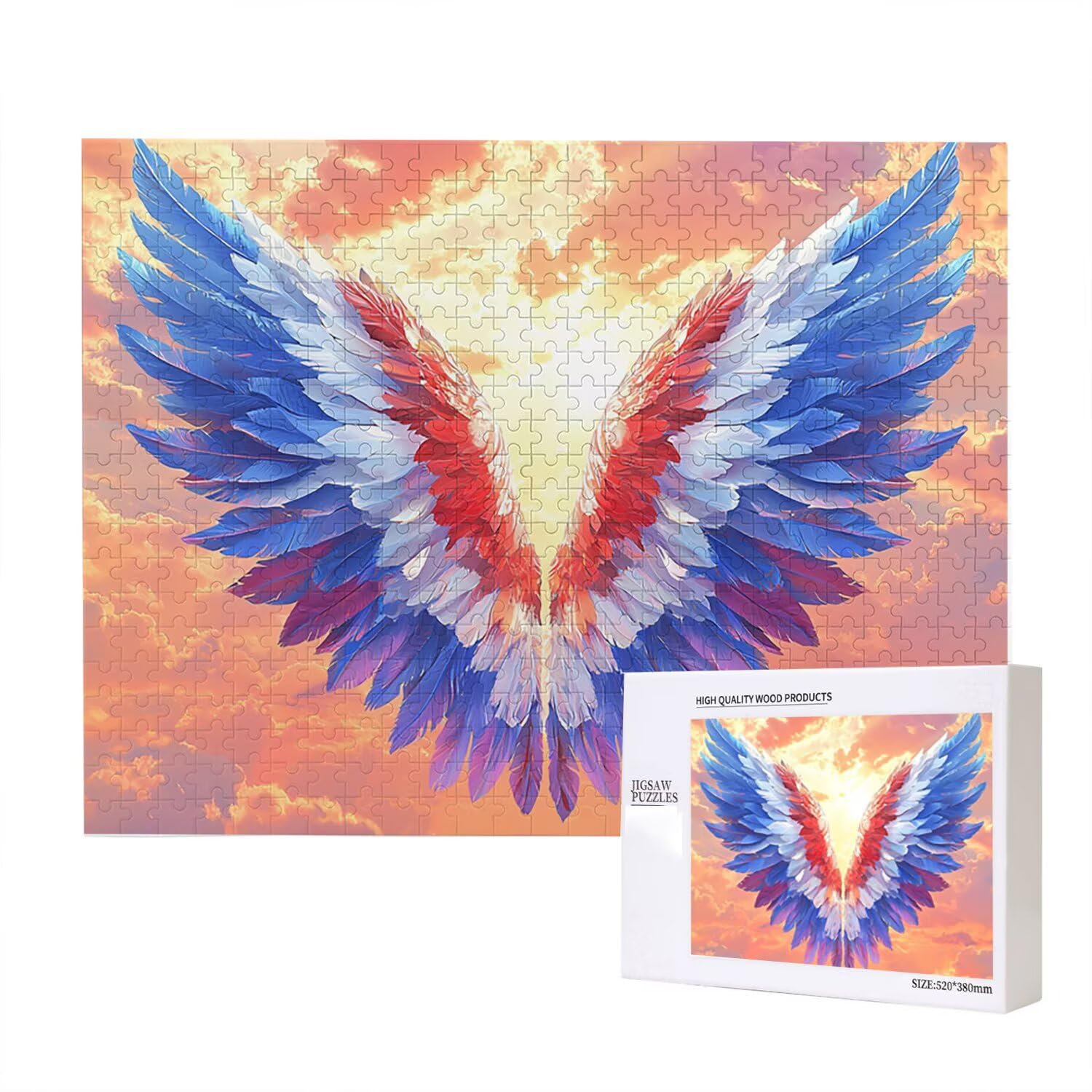 Jigsaw Puzzle, 5000 Pezzi Puzzle Classici, Angelo Puzzle Rilassamento Intelligence, Mpossibile Difficile Puzzle Impegnativo per Adulti Puzzle Gioco Familiare, Regalo per Amore Amico Le Ali fr0-649