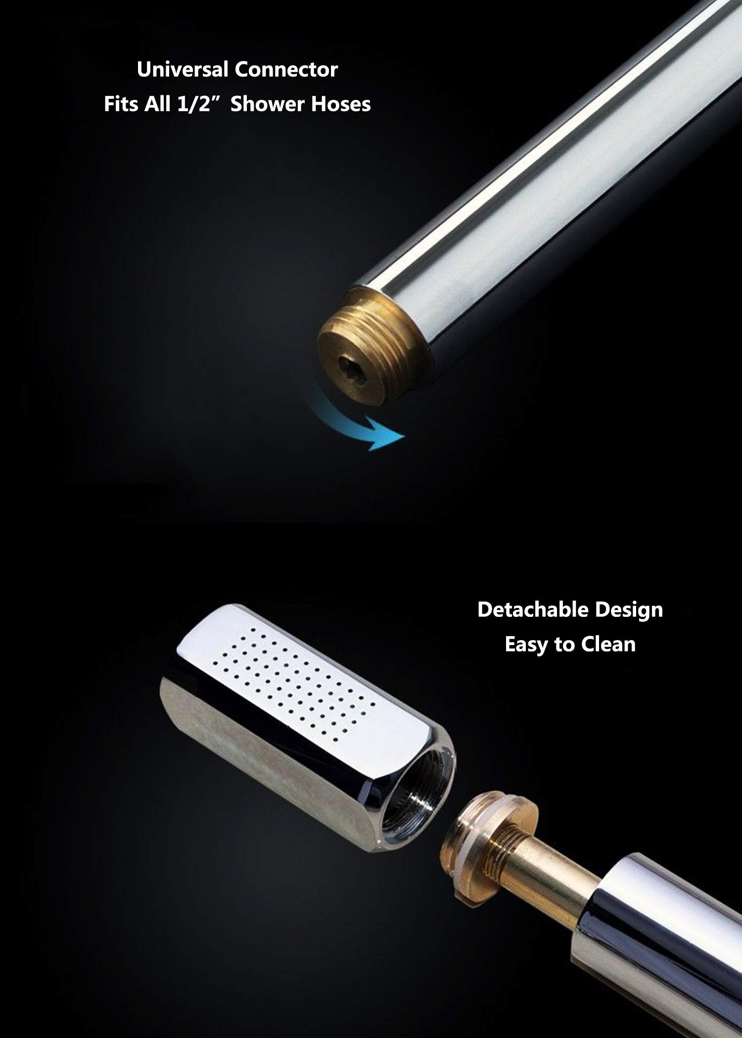 Telefoni Doccia Doccetta Soffione Manopola Doccia Mini Universale Soffione Doccia Portatile Ottone Cromato (Mini soffione per doccia) (Piazza)