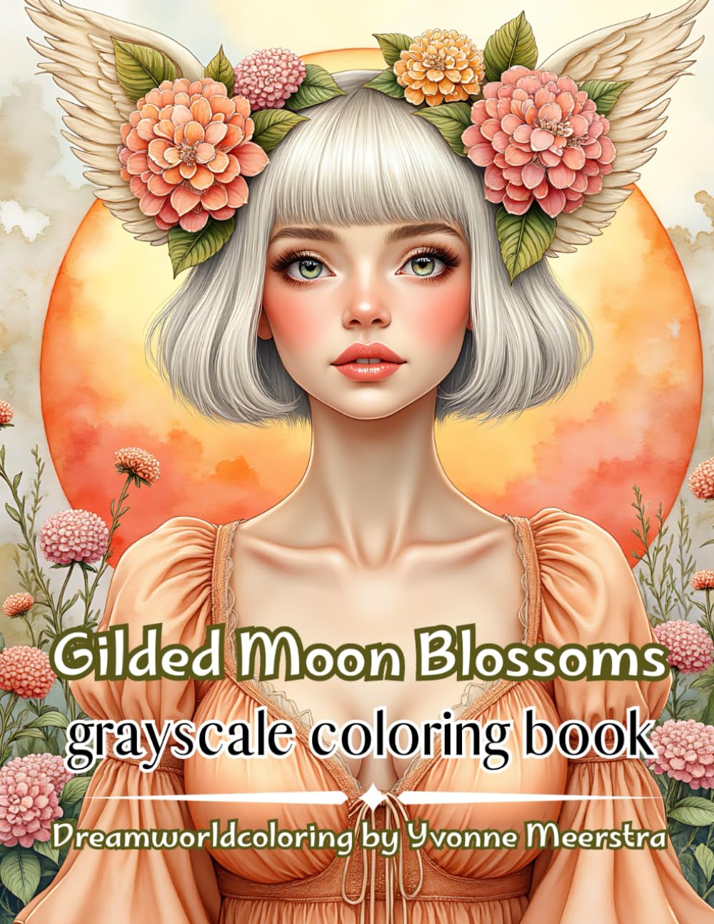 gilded moon blossoms: A Radiant Coloring Journey of Elegance, Fantasy & Moonlit Beauty