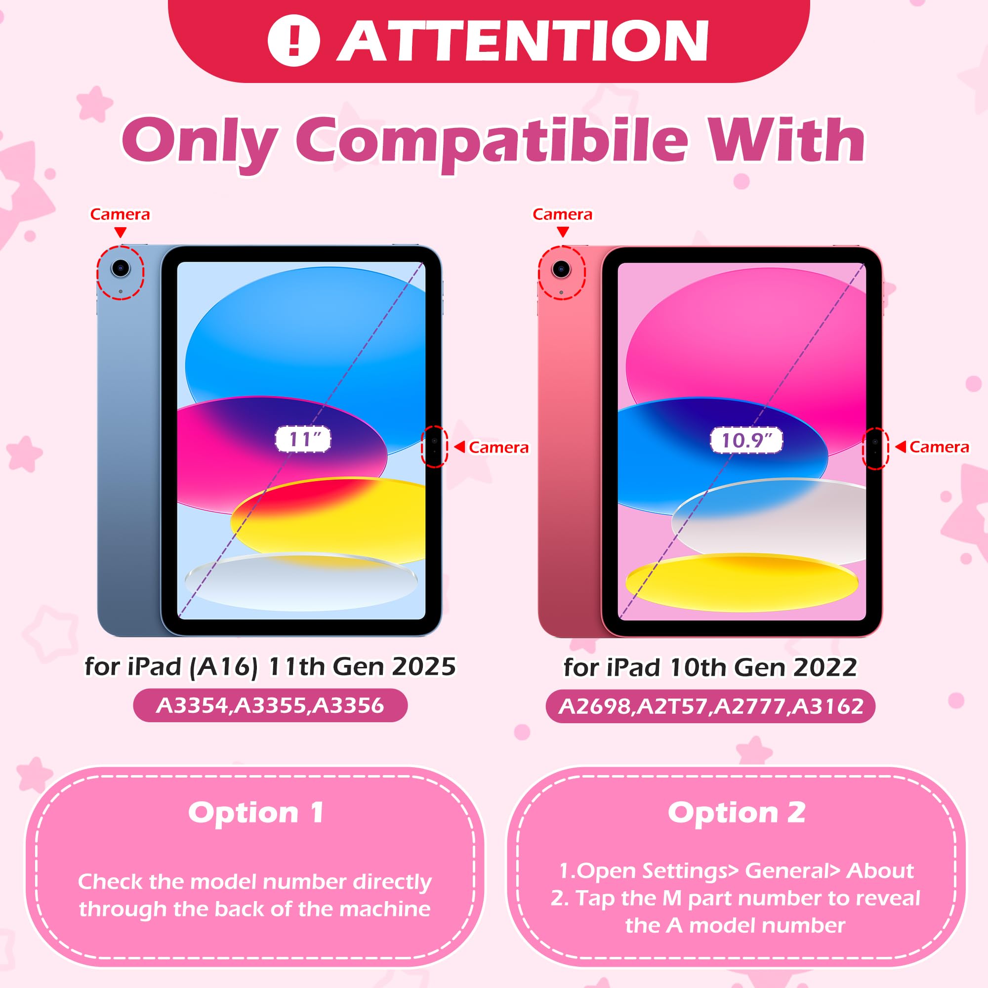 Custodia per iPad A16 di 11a/10a generazione 11/10,9 pollici per