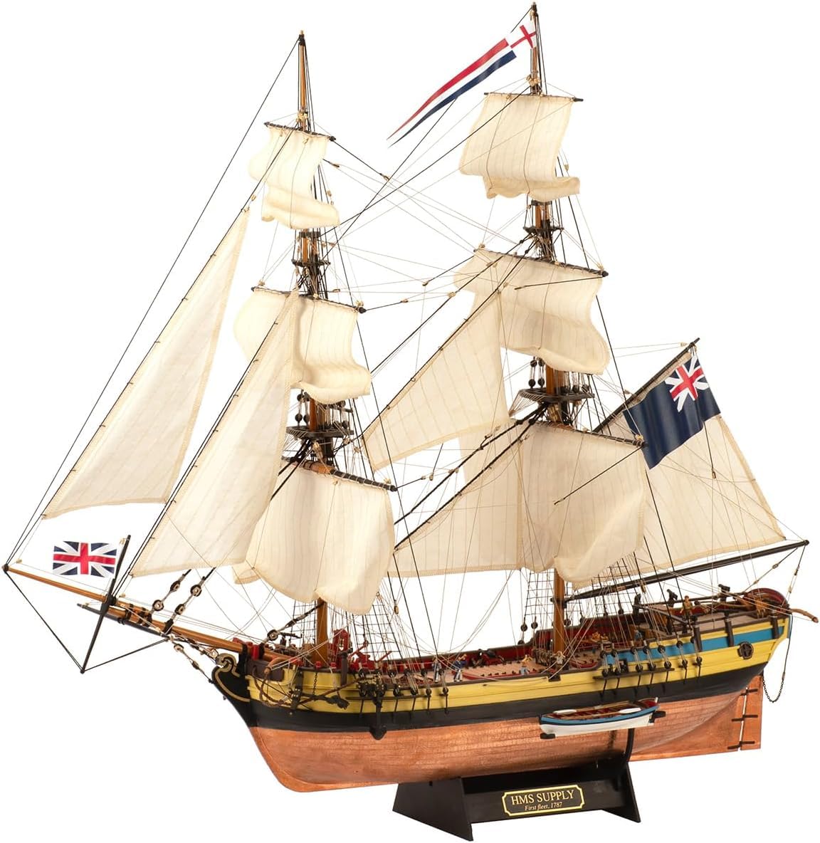 Artesanía Latina - Wooden Ship Model Kit – English Armed Brigantine, HMS Supply - Model 22420, Scale 1:50 - Models to Assemble - Intermediate Level