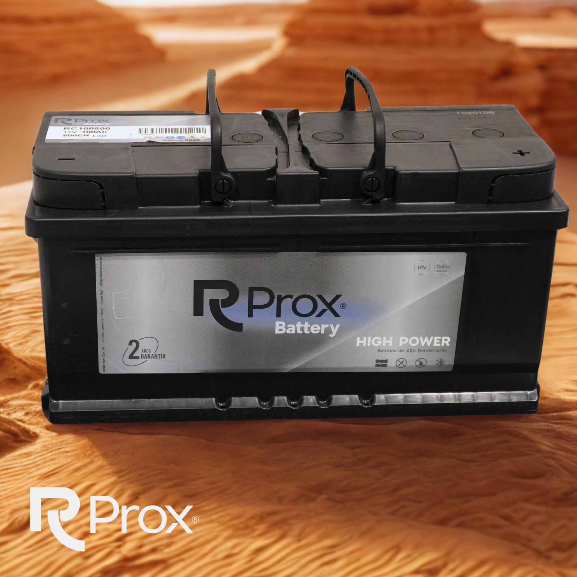 Batería de coche 100Ah 800 Amp + 20% de Potencia de Arranque. 24 Meses de Garantía. Primer Fabricante Lider Europeo. Medidas: 352 X 175 X 190. Borne Positivo Derecha.