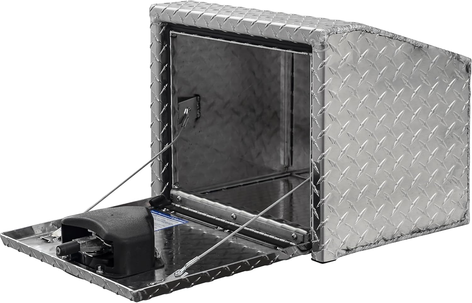 Buyers Products 1705163, 14x12x18" Diamond Tread Aluminum Underbody Truck Box With Slanted Back