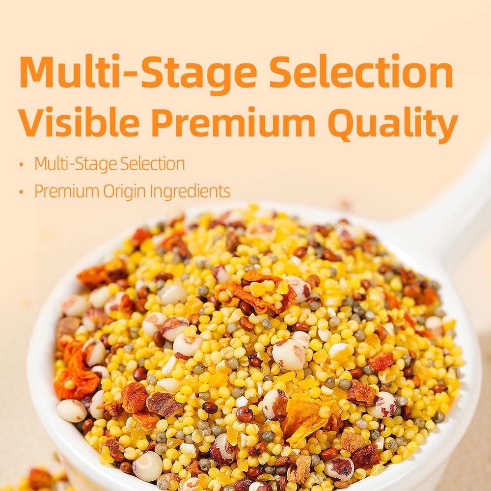 Millet & Pumpkin Porridge | 950g / 2.1lb | PoetrySeptember China 7-Grain Breakfast Porridge Mix | Whole Grain Multi-Ingredient Porridge Rice for Nutritious Morning Meals 中国小米南瓜粥