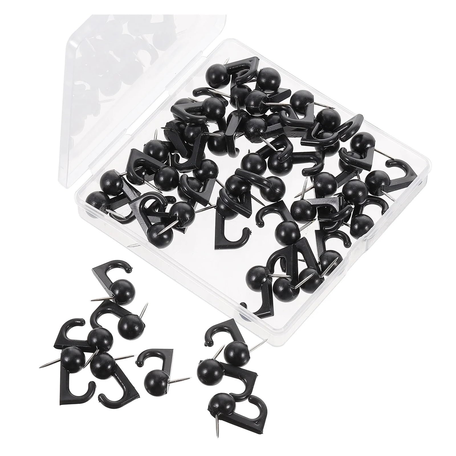 200 chinchetas resistentes con ganchos para colgar en la pared para boletines de corcho