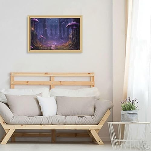 Miniatura 6 de Rompecabezas de bosque de hongos de 500 piezas para adultos, rompecabezas educativos de aprendizaje, juguetes familiares difíciles y desafiantes con