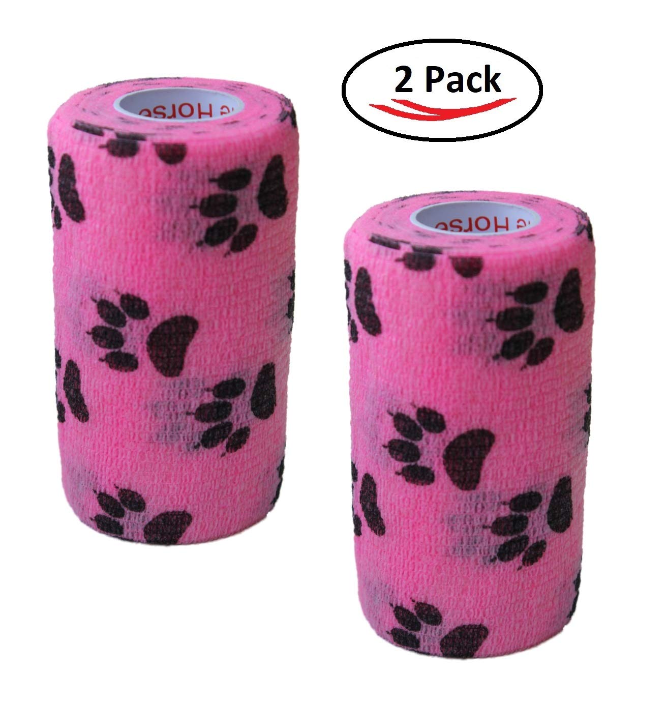 Buy Vet Wrap Rap Tape (Pink with Paw Prints) (2 Pack) (3 Inch x 15 feet