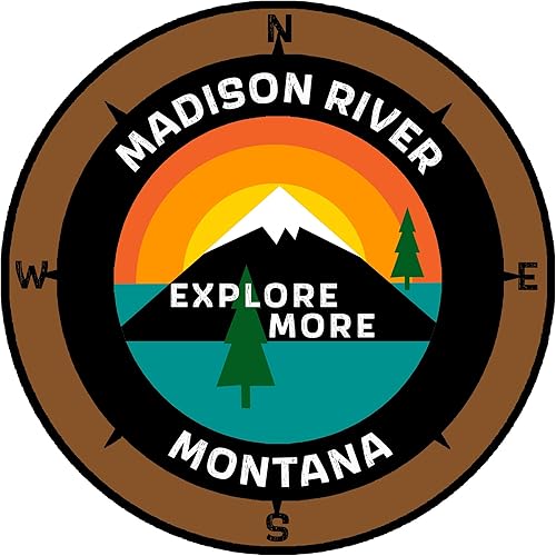 Miniatura 8 de Madison River, Montana - Explore More - Calcomanía para ventana de coche y camión de 3.5 pulgadas