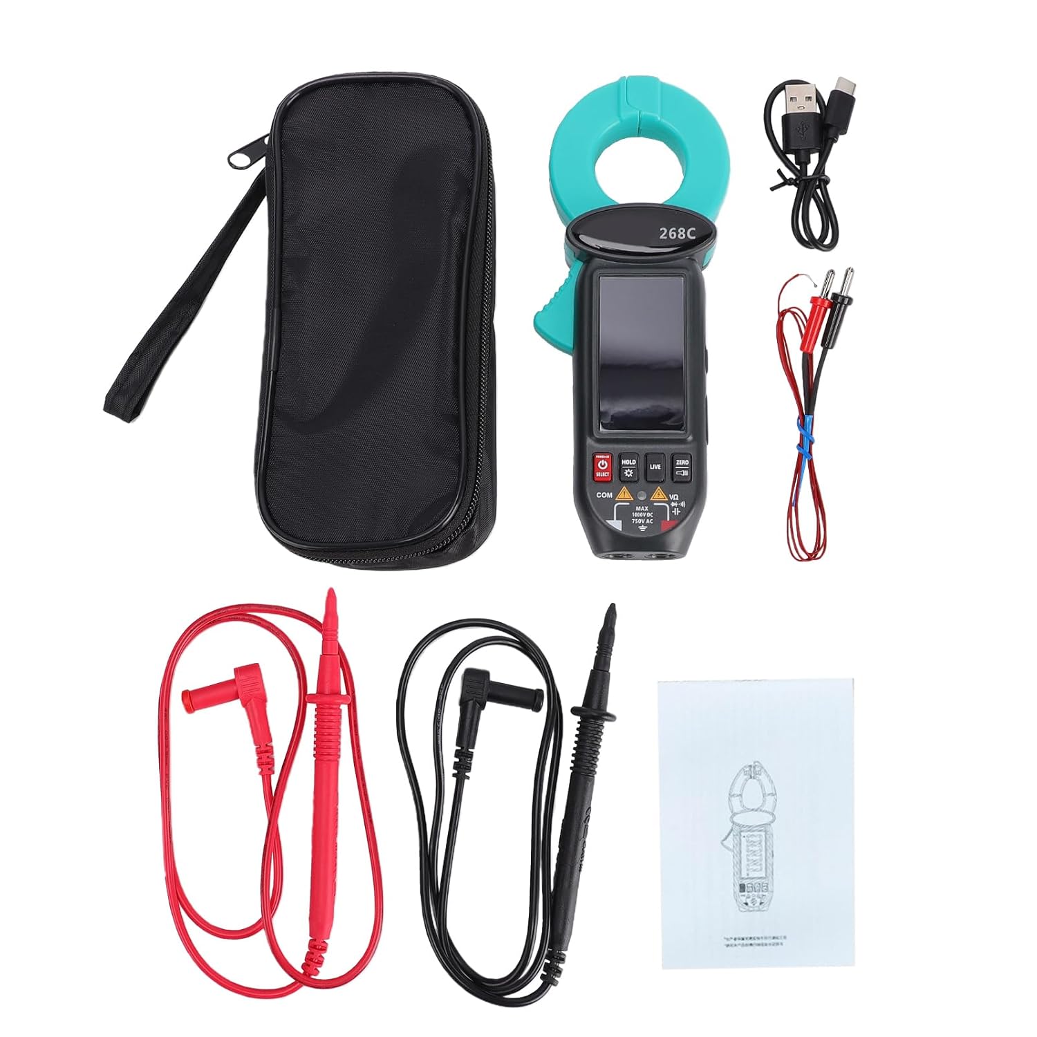 Digital Clamp Multimeter Voltage Tester TRMS 5999 Counts Current Tester for Electrical Troubleshooting